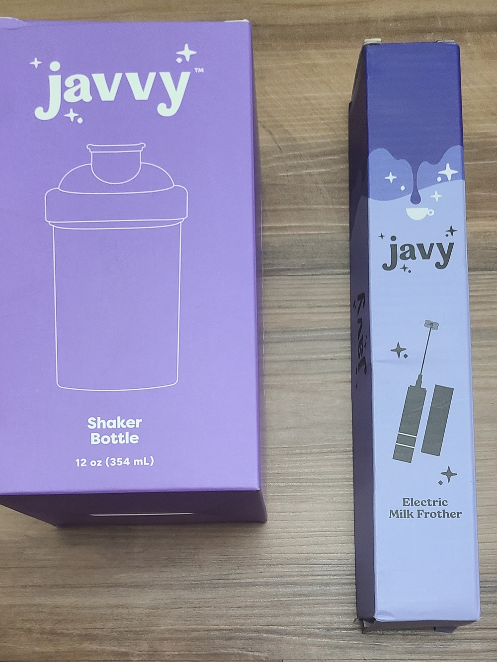 Javvy Shaker Bottle and Electric Milk Frother Set